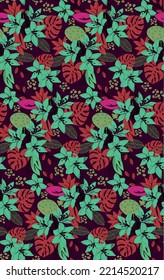 exotic flowers pattern, textile design, teztile background, background, wallpaper, fabric design, fabric texture, exotic pattern