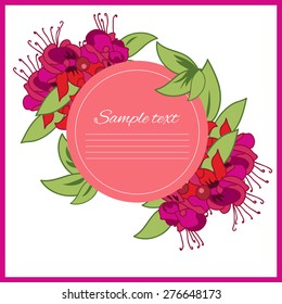 Exotic flowers postcard