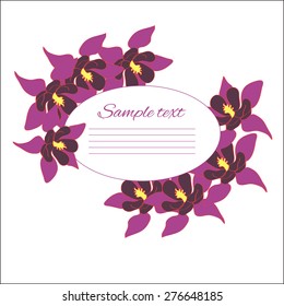 Exotic flowers postcard