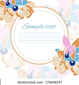 Exotic flowers postcard
