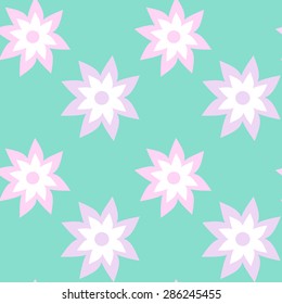 exotic flowers seamless vector pattern
