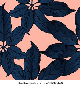 Exotic flowers set. Botanical vector vintage illustration.