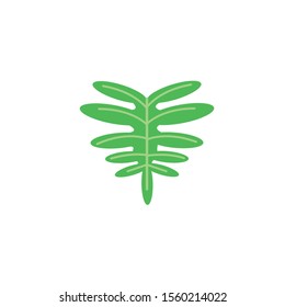 exotic foliage nature leaf icon flat vector illustration