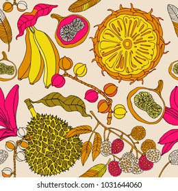 exotic fruits background