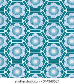 Exotic geometric Patterned geometric blue. Colorful illustrations with Swatch.