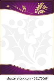 Exotic Green Holly Adorned Gift Card or Label with Room For Your Own Text. See my color and design variations on this theme.