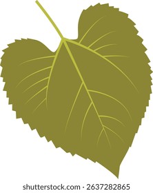 Exotic Green Tropical Leaves Illustration in Flat Design. Vector Element