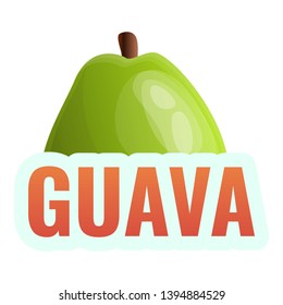 Exotic guava logo. Cartoon of exotic guava vector logo for web design isolated on white background