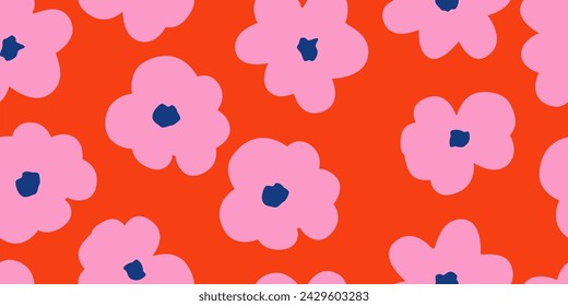 Exotic hand drawn flowers, seamless patterns with floral for fabric, textiles, clothing, wrapping paper, cover, banner, home decor, abstract backgrounds. Vector illustration.