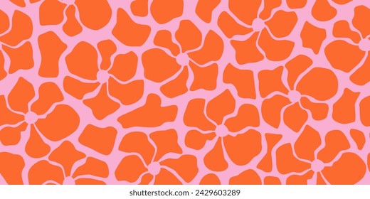 Exotic hand drawn flowers, seamless patterns with floral for fabric, textiles, clothing, wrapping paper, cover, banner, home decor, abstract backgrounds. Vector illustration.
