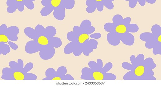 Exotic hand drawn flowers, seamless patterns with floral for fabric, textiles, clothing, wrapping paper, cover, banner, home decor, abstract backgrounds. Vector illustration.