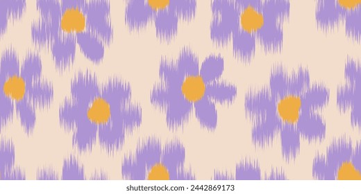 Flores exóticas dibujadas a mano, patrones sin fisuras estilo de bordado con flores para tela, textiles, papel de embalaje, cubierta, arte de la pared, decoración del hogar, fondos abstractos. Ilustración vectorial.