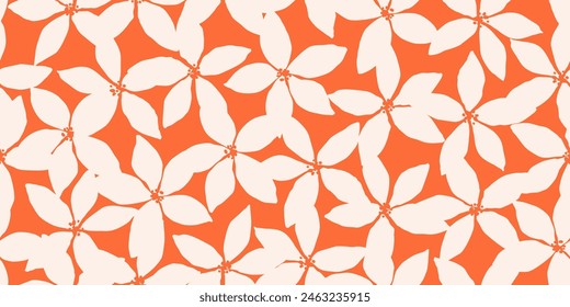 Exotic hand drawn flowers, seamless patterns with floral for fabric, textiles, clothing, wrapping paper, cover, banner, home decor, abstract backgrounds.