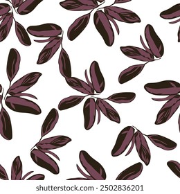 Exotic hand drawn flowers, seamless patterns with floral for fabric, textiles, clothing, wrapping paper, cover, banner, interior decor, abstract backgrounds. vector illustration.