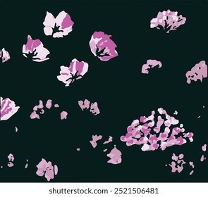 Exotic hand drawn flowers, seamless patterns with floral for fabric, textiles, clothing, wrapping paper, cover, banner, home decor, abstract backgrounds.