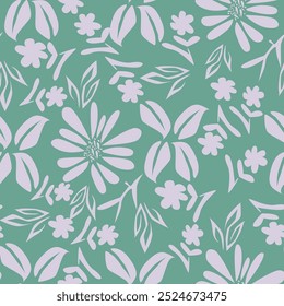 Flores dibujadas a mano exóticas, patrones sin costuras con flores para tela, textiles, prendas de vestir, papel de regalo, cubierta, Anuncio, decoración del hogar, fondos abstractos. Ilustración vectorial