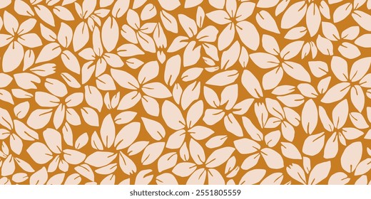 Exotic hand drawn flowers, seamless patterns with floral for fabric, textiles, clothing, wrapping paper, cover, banner, home decor, abstract backgrounds. Vector illustration.