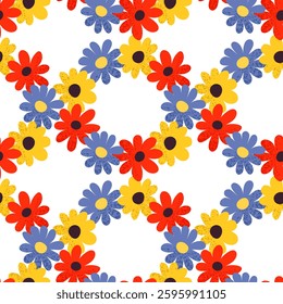 Exotic hand drawn flowers, seamless patterns with floral for fabric, textiles, clothing, wrapping paper, cover, banner, home decor, abstract backgrounds.