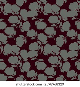 Exotic hand drawn flowers, seamless patterns with floral for fabric, textiles, clothing, wrapping paper, cover, banner, home decor, abstract backgrounds. Vector illustration.