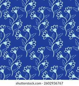 Exotic hand drawn flowers, seamless patterns with floral for fabric, textiles, clothing, wrapping paper, cover, banner, home decor, abstract backgrounds. Vector illustration.
