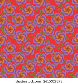 Exotic hand drawn flowers, seamless patterns with floral for fabric, textiles, clothing, wrapping paper, cover, banner, home decor, abstract backgrounds
