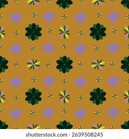 Exotic hand drawn flowers, seamless patterns with floral for fabric, textiles, clothing, wrapping paper, cover, banner, home decor, abstract backgrounds. Vector illustration