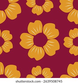Exotic hand drawn flowers, seamless patterns with floral for fabric, textiles, clothing, wrapping paper, cover, banner, home decor, abstract backgrounds. Vector illustration