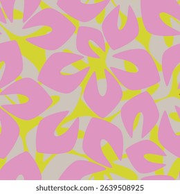 Exotic hand drawn flowers, seamless patterns with floral for fabric, textiles, clothing, wrapping paper, cover, banner, home decor, abstract backgrounds. Vector illustration