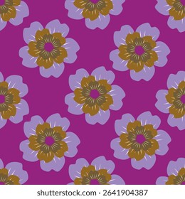 Exotic hand drawn flowers, seamless patterns with floral for fabric, textiles, clothing, wrapping paper, cover, banner, home decor, abstract backgrounds. Vector illustration