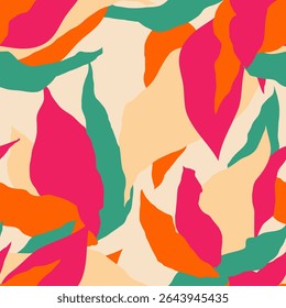 Exotic hand drawn flowers, seamless patterns with floral for fabric, textiles, clothing, wrapping paper, cover, banner, home decor, abstract backgrounds. Vector illustration.
