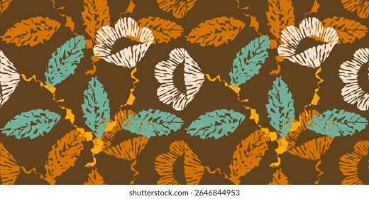 Exotic hand drawn flowers, seamless patterns with floral for fabric, textiles, clothing, wrapping paper, cover, banner, interior decor, abstract backgrounds. vector illustration.
