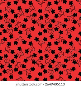 Exotic hand drawn flowers, seamless patterns with floral for fabric, textiles, clothing, wrapping paper, cover, banner, home decor, abstract backgrounds. Vector illustration.