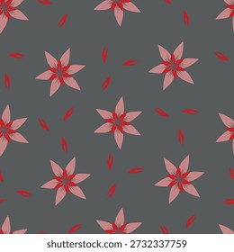 Exotic hand drawn flowers, seamless patterns with floral for fabric, textiles, clothing, wrapping paper, cover, banner, home decor, abstract backgrounds