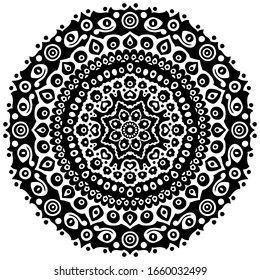 Exotic hand drawn mandala. Vector illustration