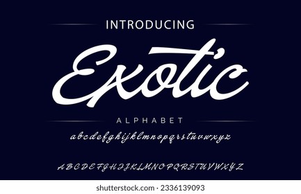 'Exotic' hand lettering (vector) .