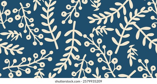 Exotic hand-drawn flowers, seamless patterns with leaves for fabric, textiles, clothing, wrapping paper, covers, banners, home decor, and abstract background vector illustrations.