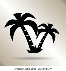 exotic island web icon. vector design