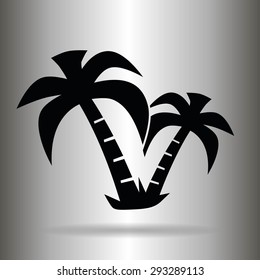 exotic island web icon. vector design