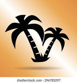exotic island web icon. vector design