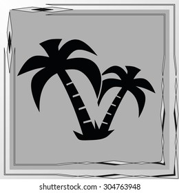 exotic island web icon. vector design