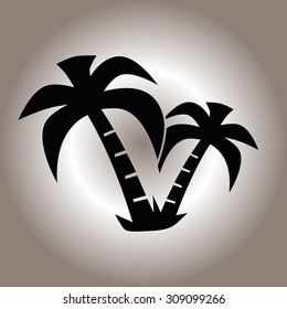 exotic island web icon. vector design