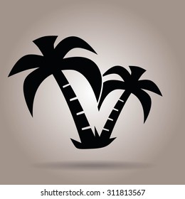 exotic island web icon. vector design