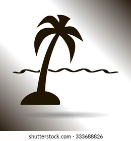 exotic island web icon. vector design