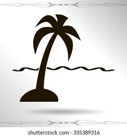 exotic island web icon. vector design