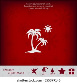 exotic island web icon. vector design