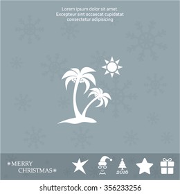 exotic island web icon. vector design