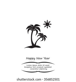 exotic island web icon. vector design