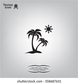 exotic island web icon. vector design