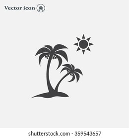 exotic island web icon. vector design