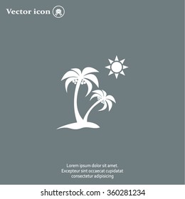 exotic island web icon. vector design